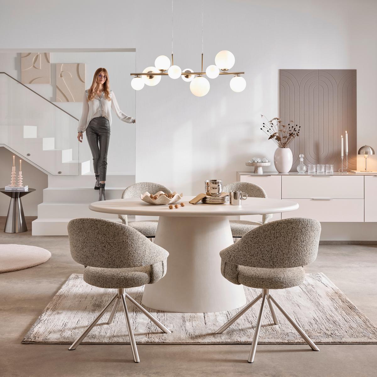 TV komoda SIENA sklo, kašmír - čierna/kašmírová, Modern, kov/kompozitné drevo (226/55/40cm) - Premium Living