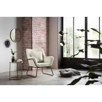 Sessel Beige B: 68 Cm - Beige/Messingfarben, MODERN, Textil (68/82/75cm) - Livetastic