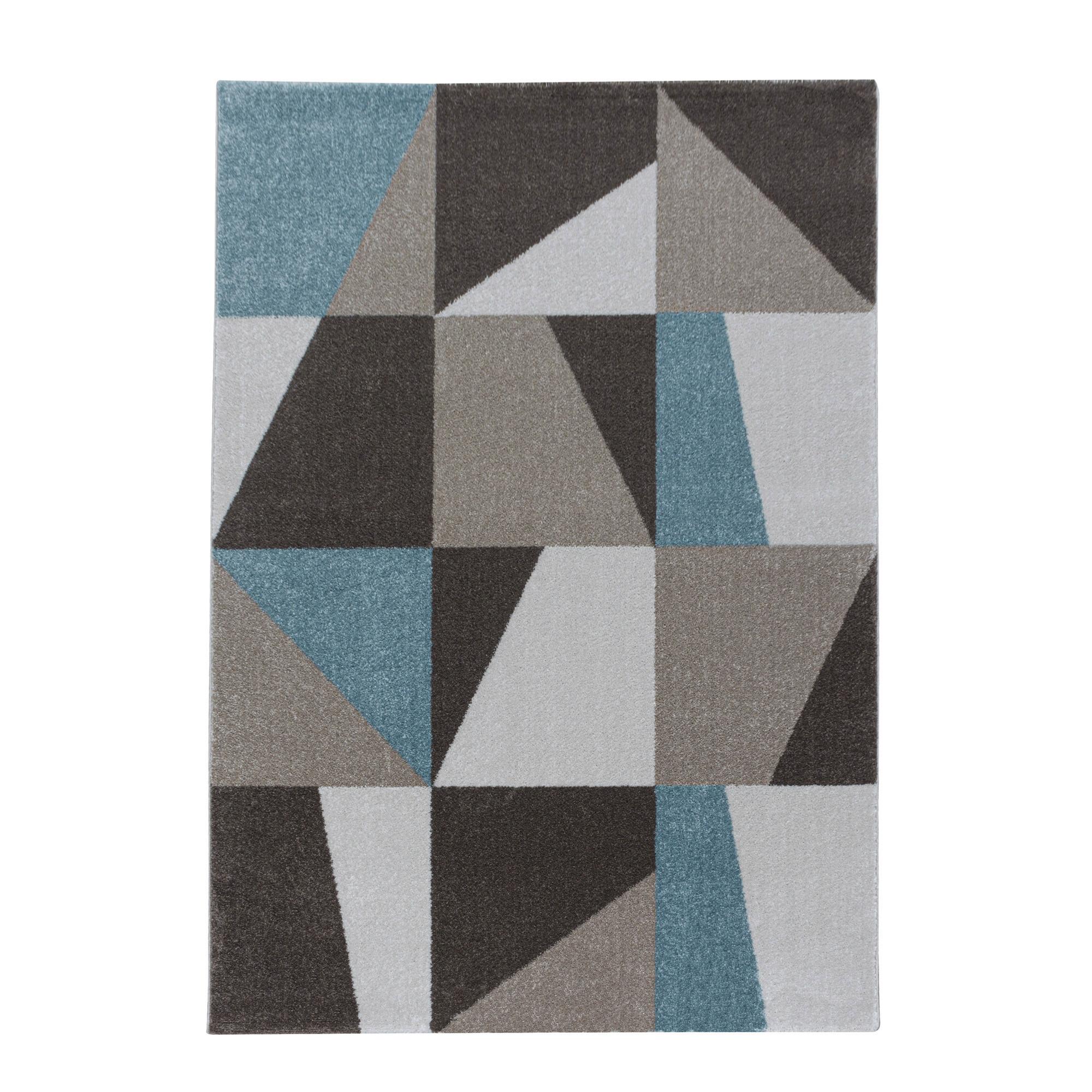 Teppich Läufer Blau Efor 80x250 cm - Blau, Design, Textil (80/250cm)