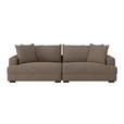 Megasofa Pelle-Megasofa - Wengefarben/Beige, Trend, Textil (261/124cm) - Luca Bessoni