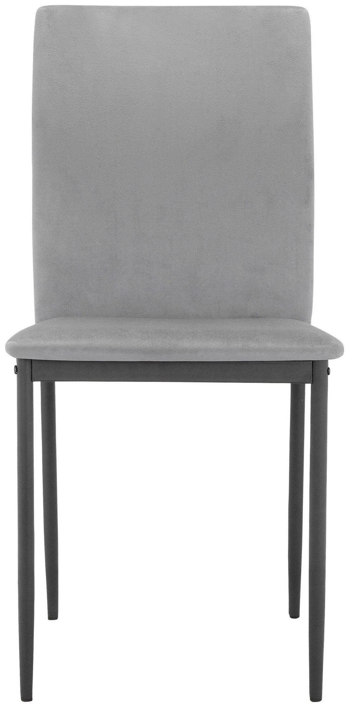 Stuhl-Set Pavia Anthrazit B: 44cm 4--Teilig - Anthrazit/Schwarz, Design, Textil/Metall (44/88/51cm) - MID.YOU