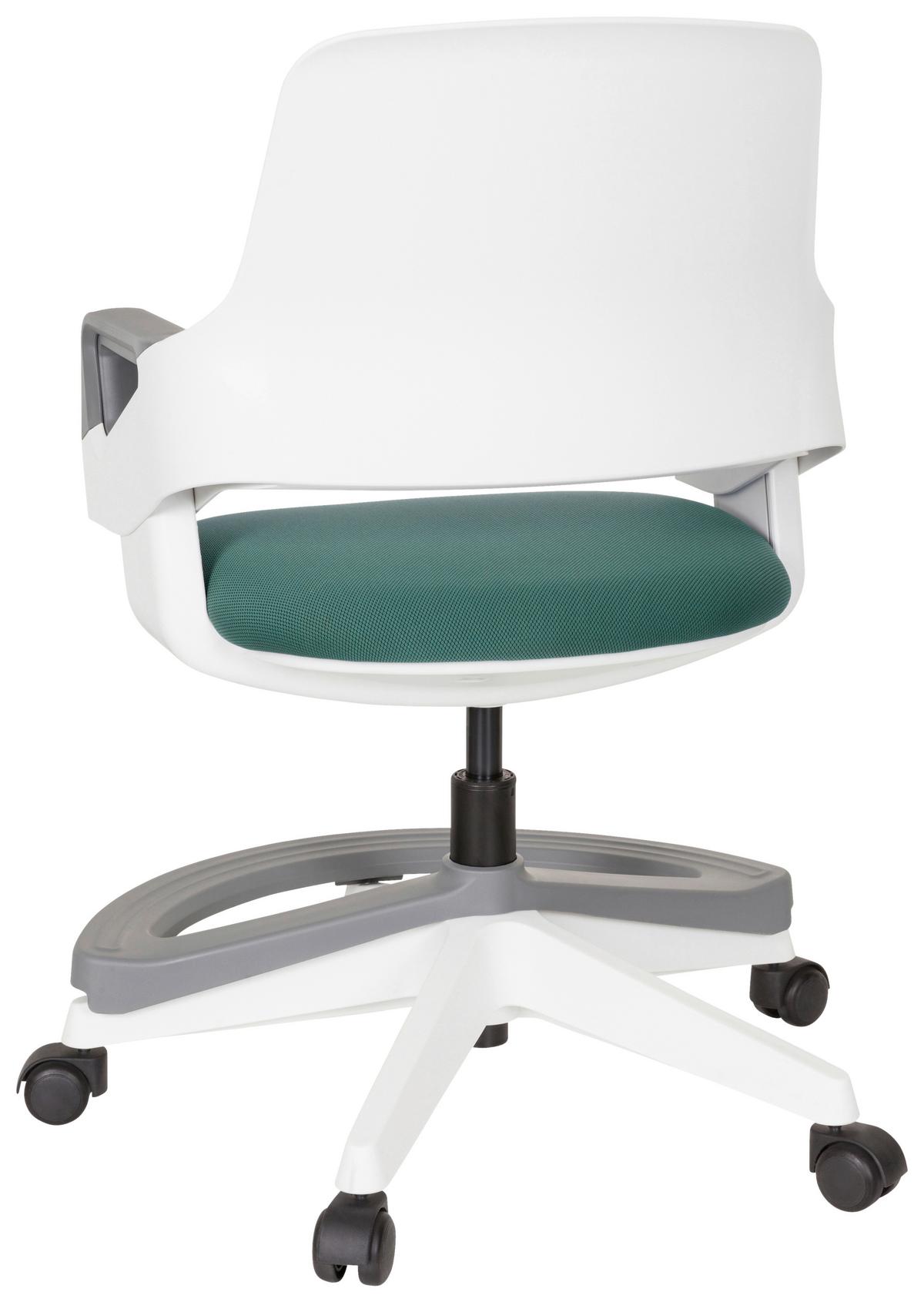 Jugenddrehstuhl Kid Flex Petrol B: 53 cm - Petrol/Weiß, MODERN, Kunststoff/Textil (53/80 - 93/60cm) - MID.YOU