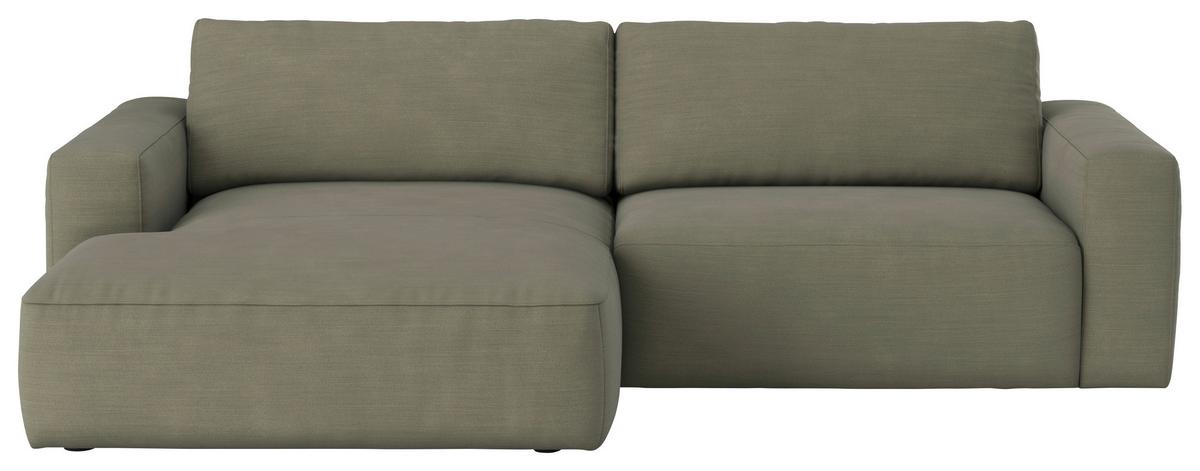 Ecksofa Lasso Grün S: 175x283 cm - Schwarz/Grün, MODERN, Textil (175/283cm) - MID.YOU