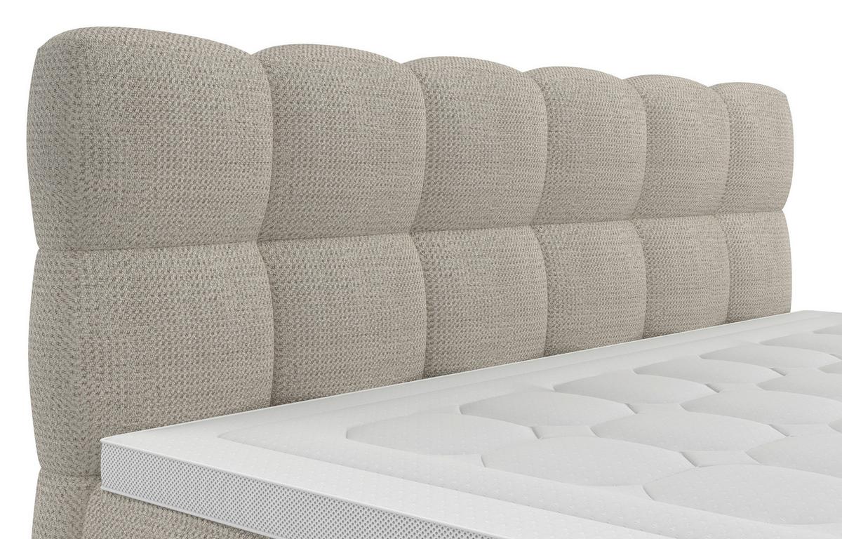 BOXSPRINGBETT inkl. Bettkasten 160x200 - Creme/Schwarz, Trend, Holz/Holzwerkstoff (160/200cm) - Sembella