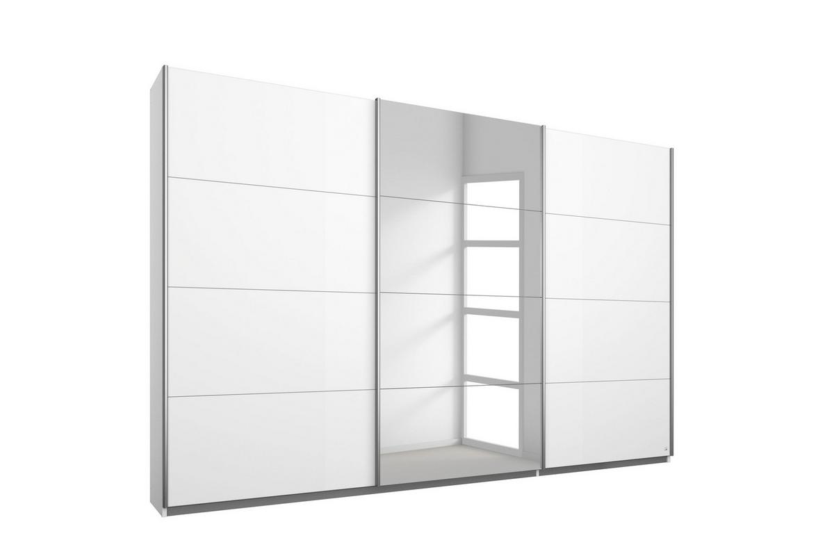 Šatníková skriňa KULMBACH - biela/hliníková, Konventionell, kov/kompozitné drevo (271/229/62cm) - Mömax