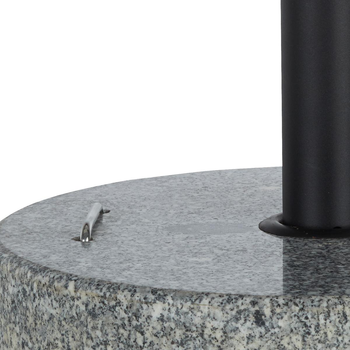 Schirmständer Marmor für DM Bis 5,8 cm Sina - Schwarz/Grau, KONVENTIONELL, Stein/Metall (45/38,5/45cm) - Ondega