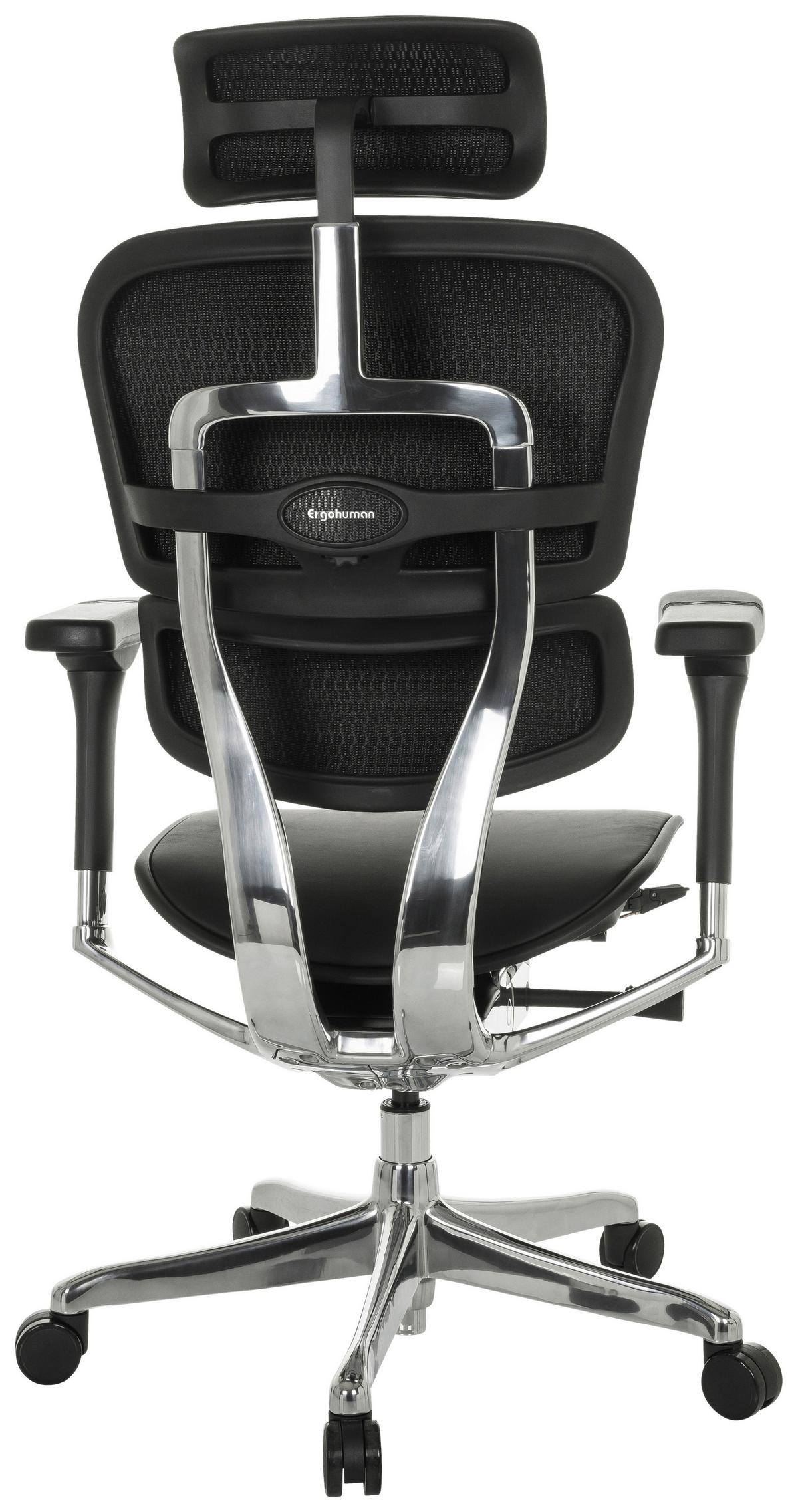 Drehstuhl Schwarz B: 78 cm - Silberfarben/Schwarz, MODERN, Leder/Kunststoff (78/117 - 136/64cm) - MID.YOU