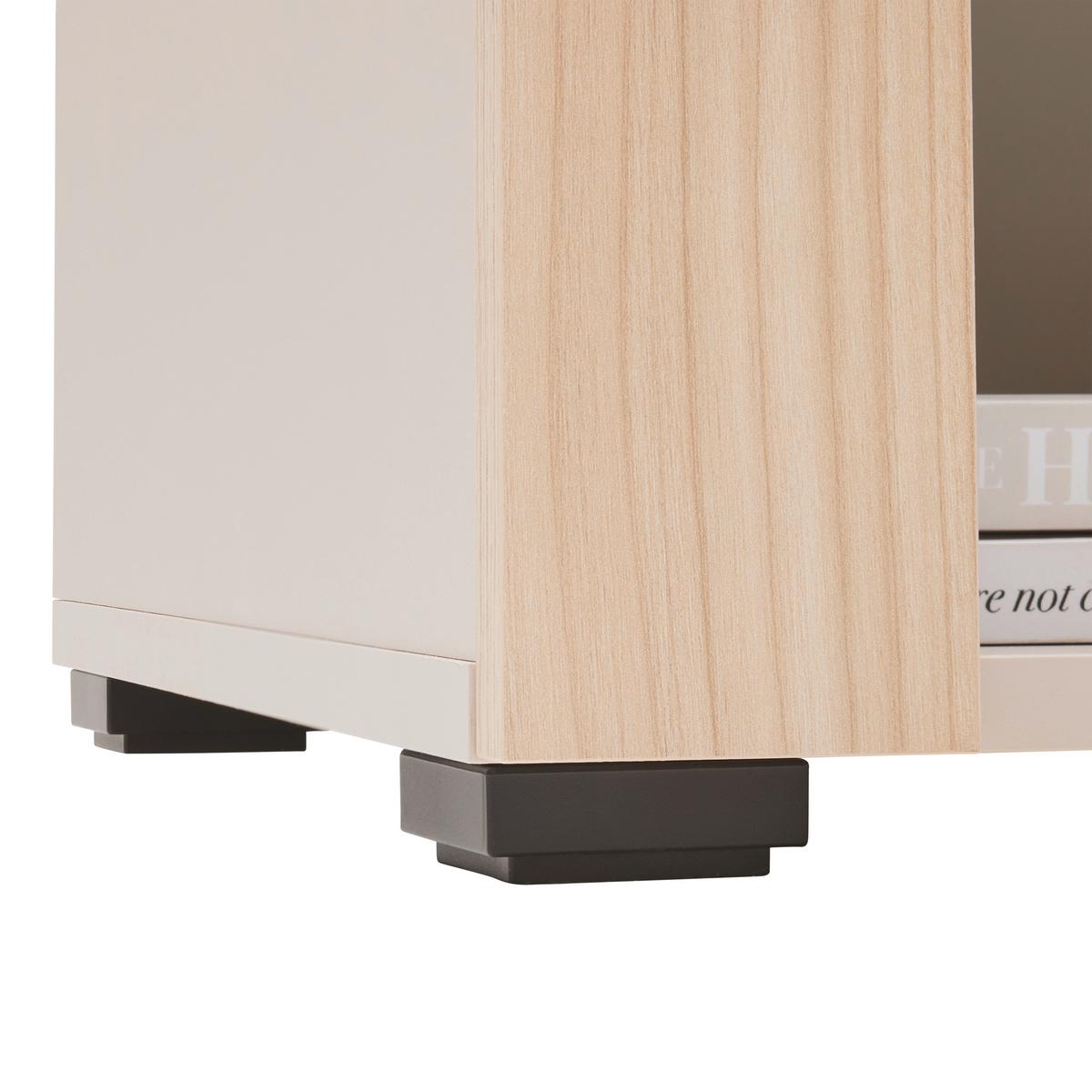 TV komoda GOAL dub Riva /Kašmír - barvy dubu/kašmírová, Moderní, kompozitní dřevo/sklo (179/67/44cm) - Based