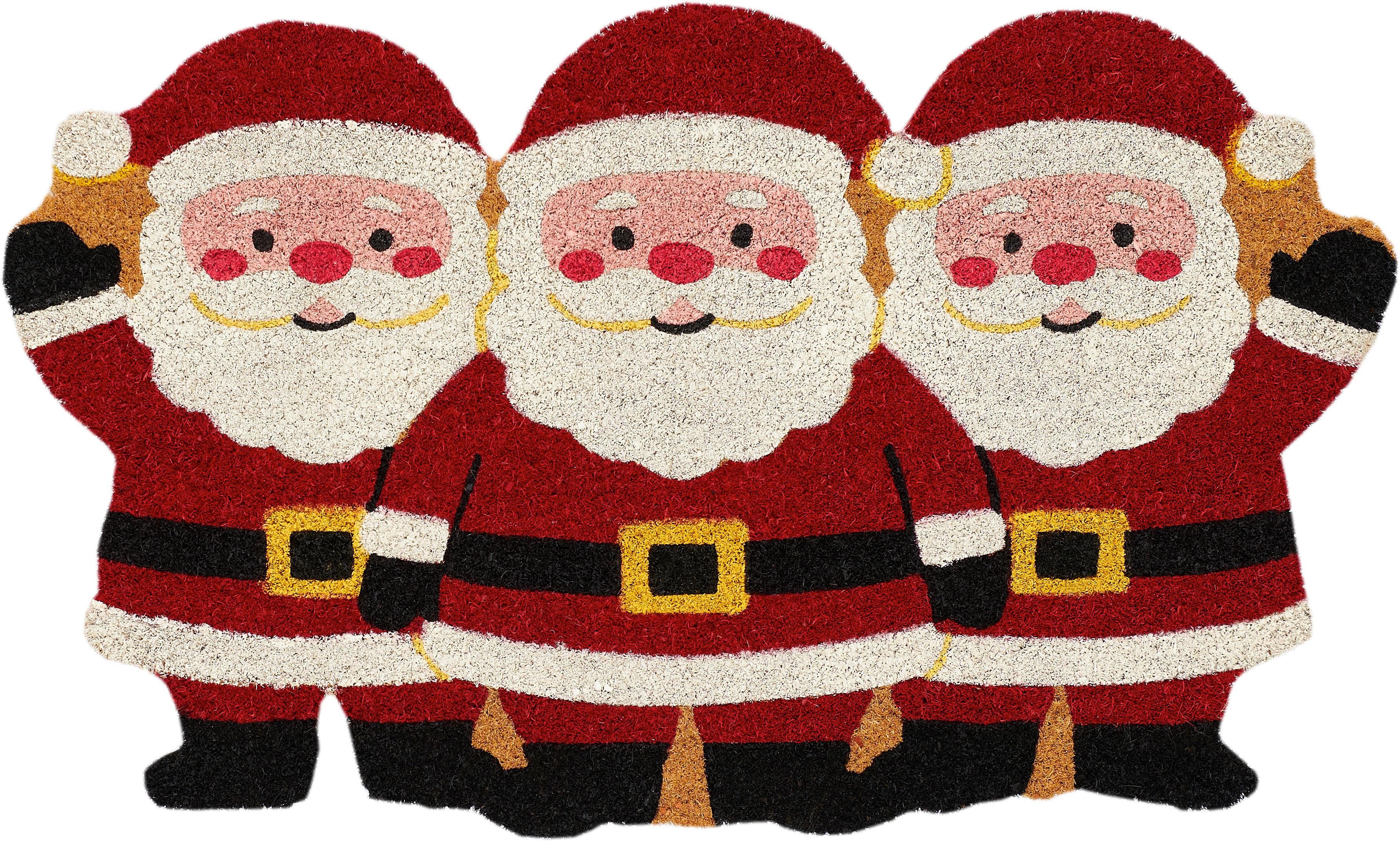 KOKOSMATTE Nikolaus, BxL: 45x75cm - Rot, Basics, Textil (45/75cm)