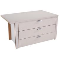 Schubkasteneinsatz Sonate B: 97 cm, Grau, 3 Laden - Grau, KONVENTIONELL, Holzwerkstoff (97/45cm) - Luca Bessoni