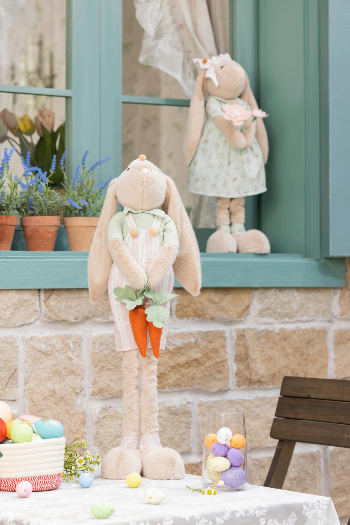 Dekohase Felix - Beige/Orange, KONVENTIONELL, Kunststoff/Textil (15/12/63cm) - Luca Bessoni