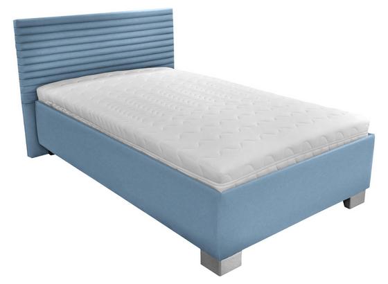 Čalúnená Posteľ Como 120x200 - svetlomodrá/biela, drevo/textil (214/142/97cm) Čalúnená Posteľ Como 120x200 - svetlomodrá/biela, drevo/textil (214/142/97cm)