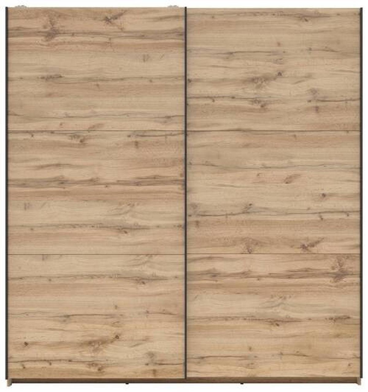 Schwebetürenschrank Tetrix - Eiche Wotan, MODERN, Holzwerkstoff (183/195,5/60cm) - MID.YOU