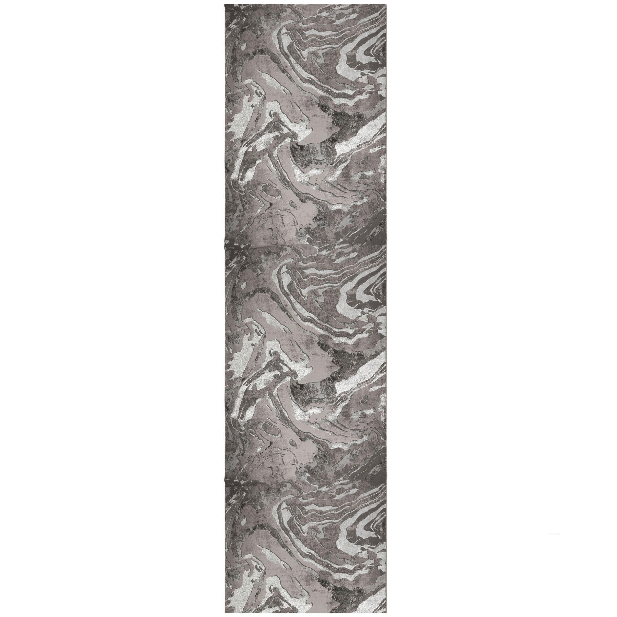 Teppich Silberfarben B: 230 cm - Silberfarben, Basics, Textil (230/60cm)