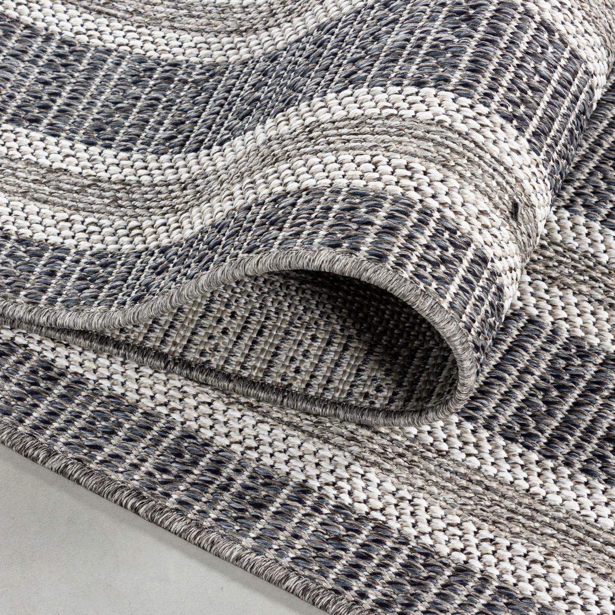 Flachwebteppich Aruba - Grau, Design, Textil (60/100cm)