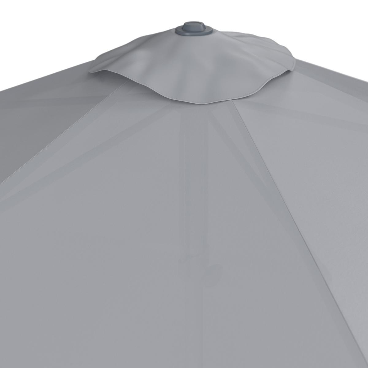 Sonnenschirm Sunny Dm: 259 Cm H: 239cm Grau - Hellgrau, MODERN, Textil/Metall (268/239cm) - Luca Bessoni