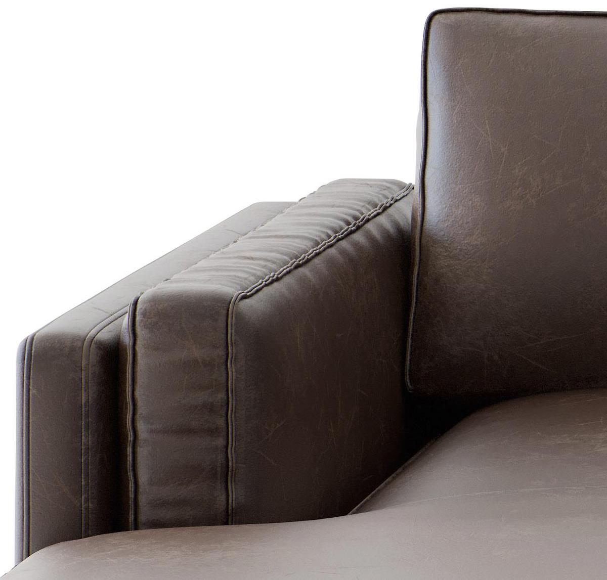 Ecksofa Packo Kastanienfarben S: 160x265 cm - Kastanienfarben/Schwarz, Design, Textil (160/265cm) - Livetastic