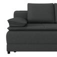 Schlafsofa Alice - Anthrazit/Schwarz, MODERN, Textil (202/73-92/105cm) - Luca Bessoni