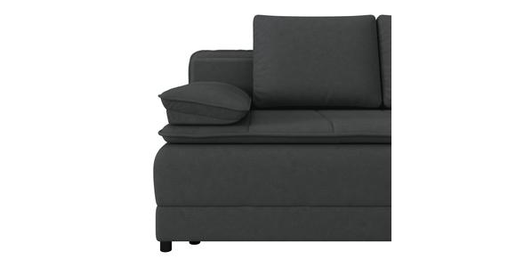 Schlafsofa Alice - Anthrazit/Schwarz, MODERN, Textil (202/73-92/105cm) - Luca Bessoni
