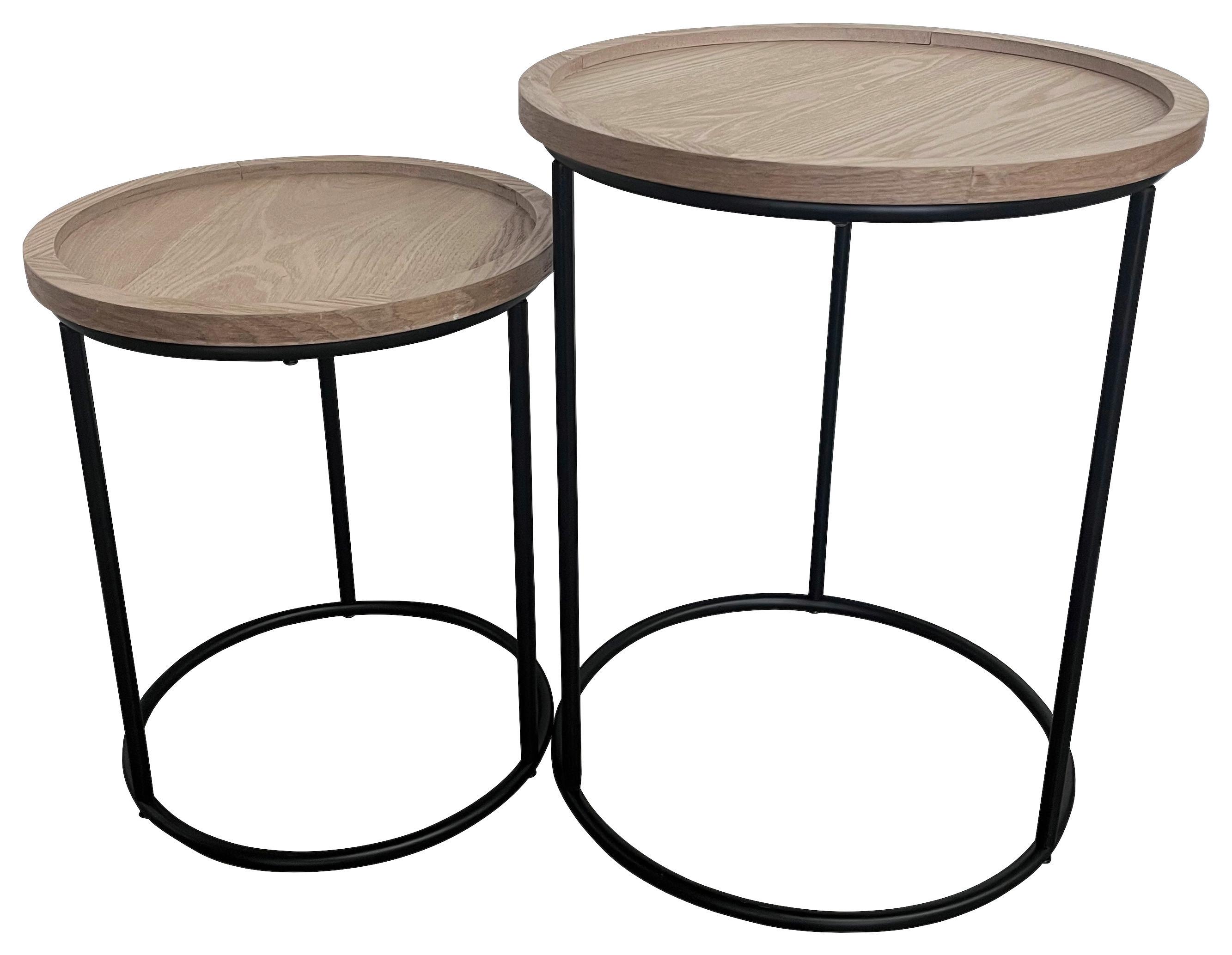 Beistelltisch Rene Holz Dekor - Schwarz/Naturfarben, MODERN, Holz/Holzwerkstoff (40/50/40cm)