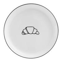 Dezertný tanier BELGIC LIGHTNESS - čierna/biela, Modern, keramika (17,5/2,1cm) - Mömax