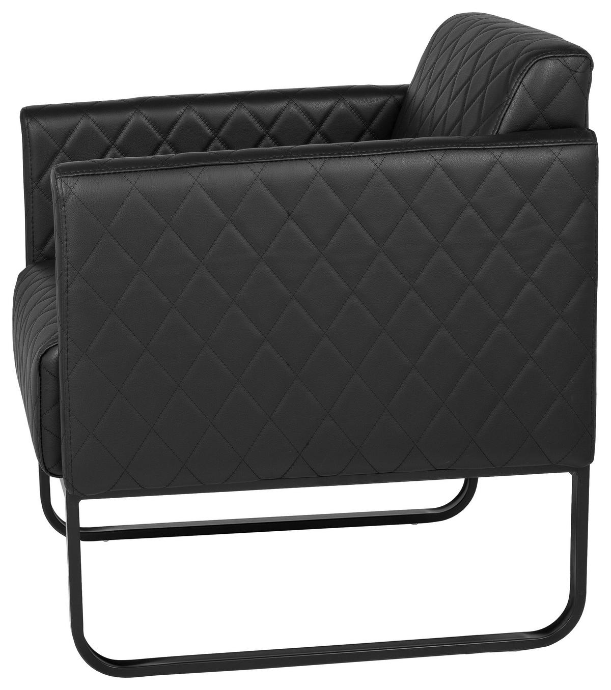 Sessel Aruba Black Schwarz - Schwarz, MODERN, Textil (67/78/71cm) - MID.YOU