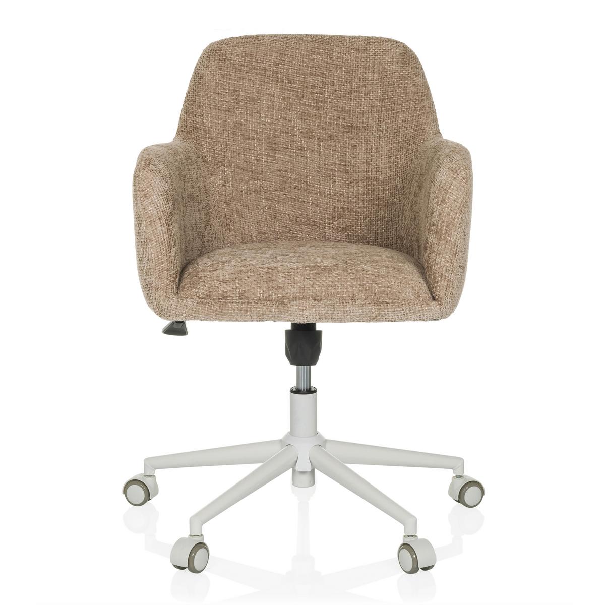 Drehstuhl Solao Home Beige B: 58 cm - Beige/Weiß, MODERN, Kunststoff/Textil (58/78/60cm) - MID.YOU