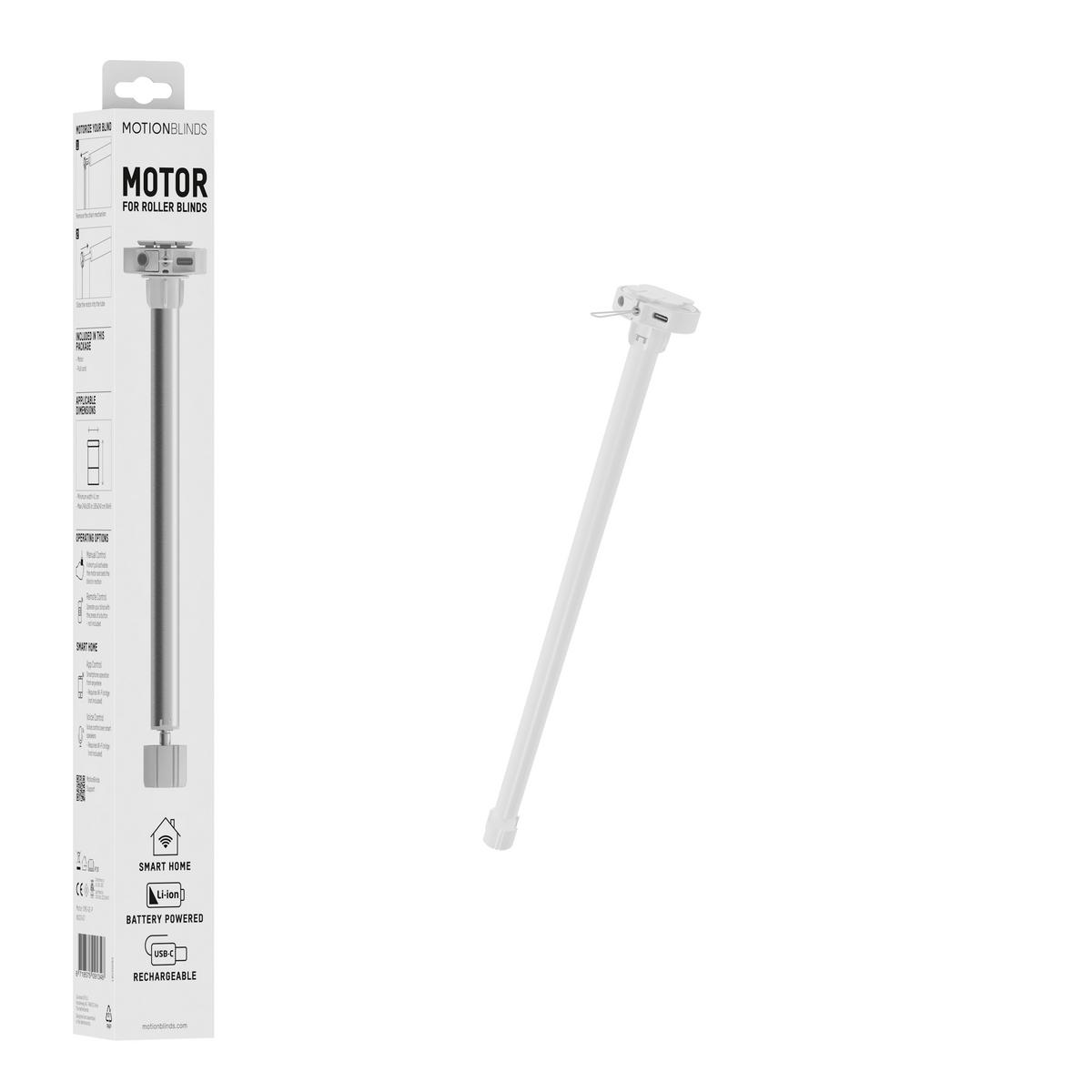 Elektromotor für Rollo Weiß - Weiß, Basics, Kunststoff/Metall (6/40,5cm)