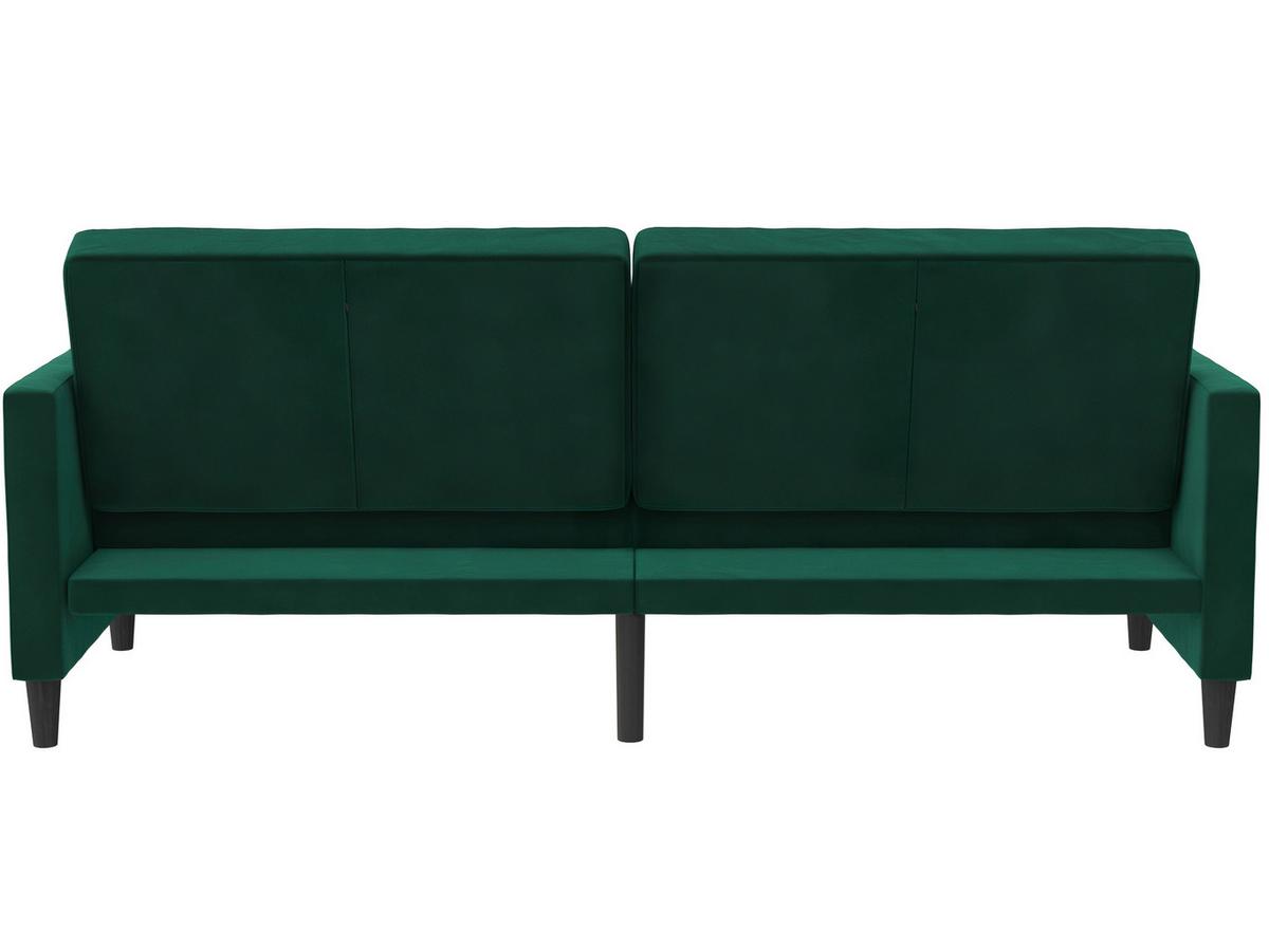 Schlafsofa Palermo Dunkelgrün, mit Schlaffunktion - Dunkelgrün/Schwarz, Basics, Textil (207/86/86cm) - Livetastic