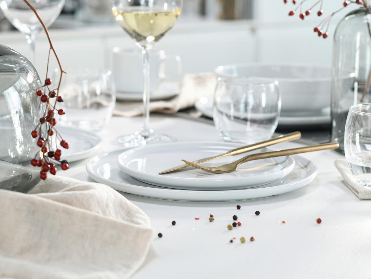 Kombiservice 30-Teilig. Porzellan, weiß - Weiß, Basics, Keramik - Creatable