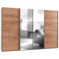 Schwebetürenschrank 350cm Level, Weiß/eiche Dekor - Eichefarben/Weiß, MODERN, Holzwerkstoff (350/236/65cm) - MID.YOU