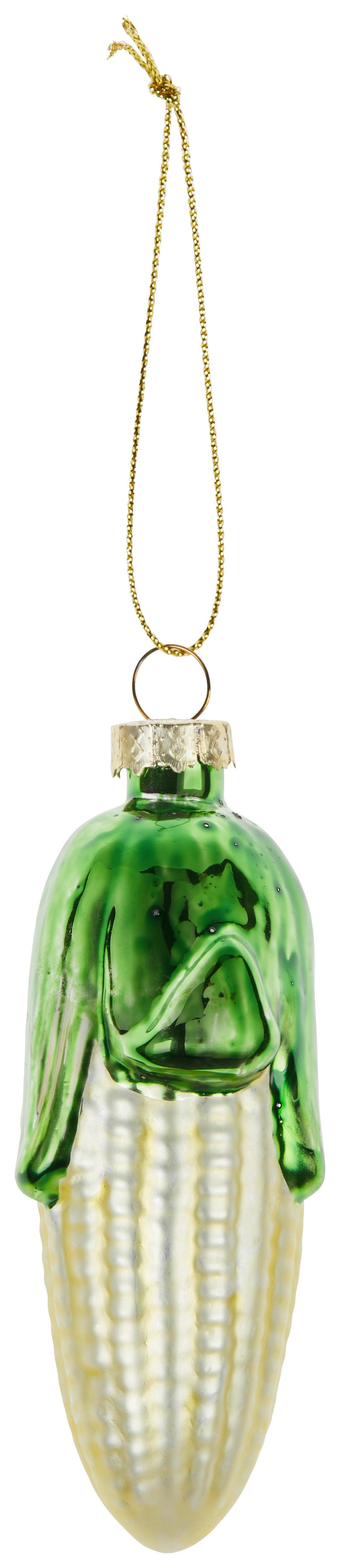 Christbaumanhänger Rina - Rot/Goldfarben, KONVENTIONELL, Glas (6,5/4,5/10cm)