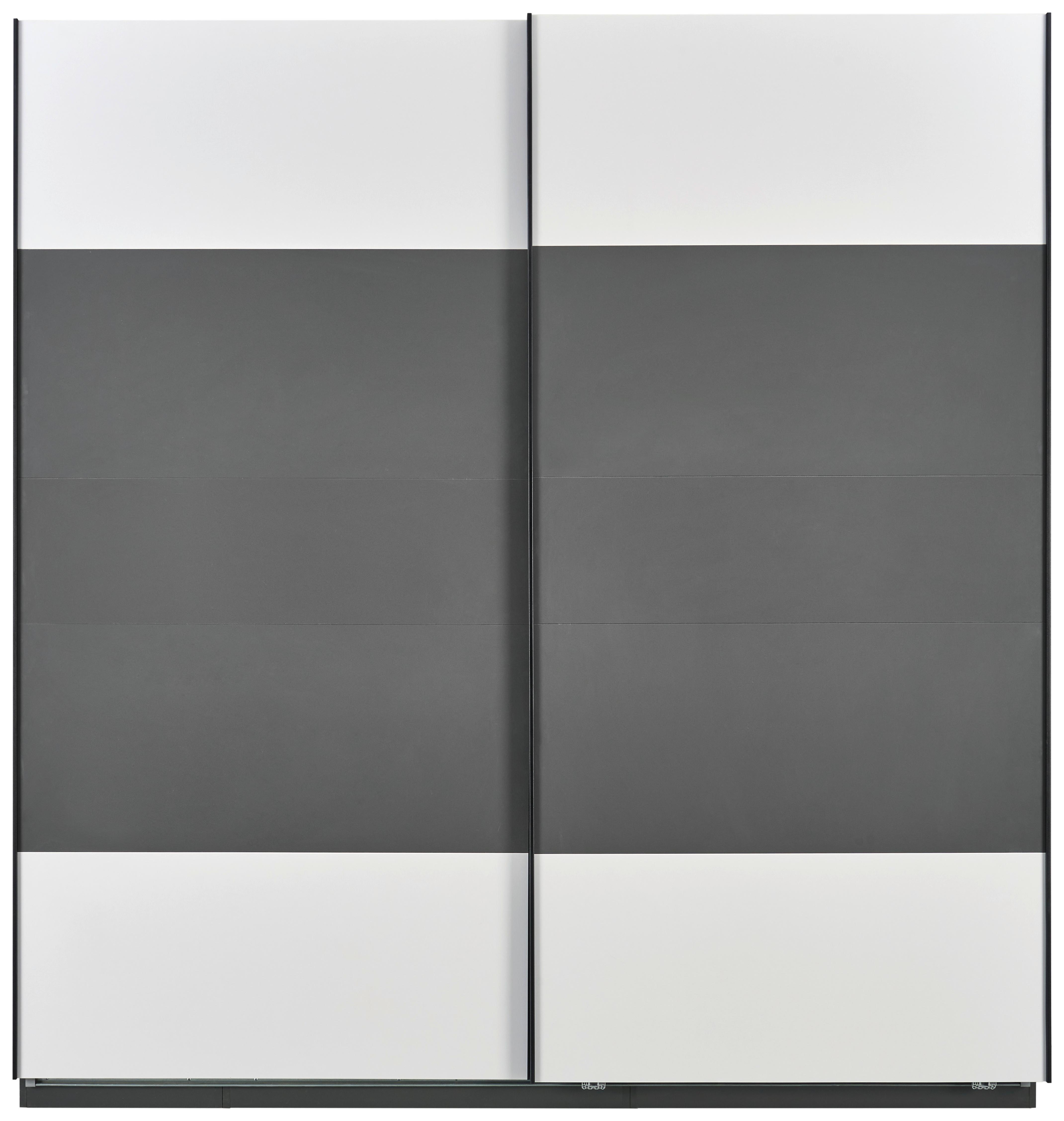 Schwebetürenschrank Unit - Anthrazit/Hellgrau, KONVENTIONELL, Holzwerkstoff (226/242/58cm) - Ondega