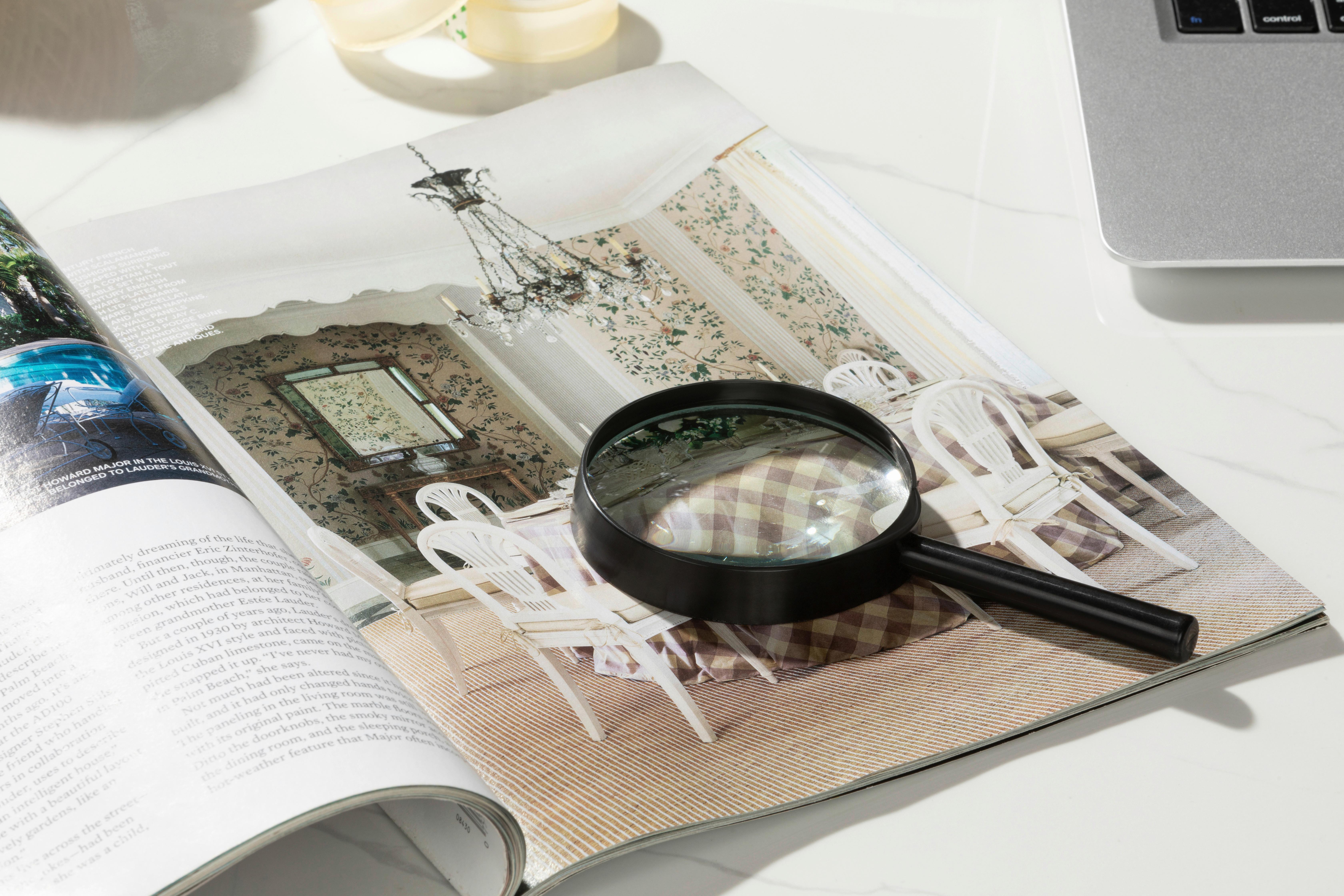 Handlupe Larissa - Schwarz, KONVENTIONELL, Glas/Kunststoff (7,7/14,8/1,4cm) - Ondega