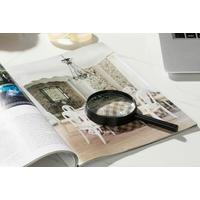 Handlupe Larissa - Schwarz, KONVENTIONELL, Glas/Kunststoff (7,7/14,8/1,4cm) - Ondega