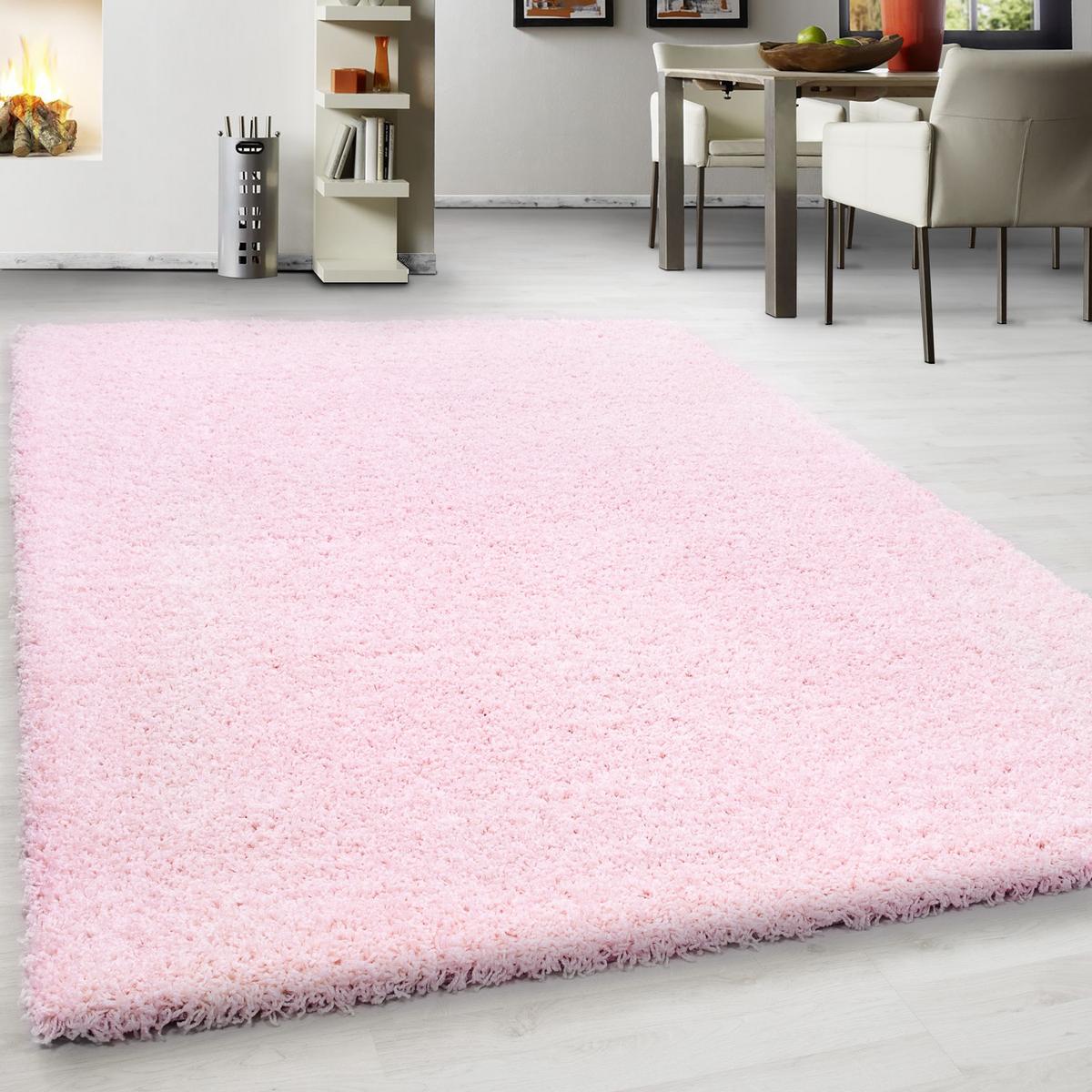Hochflor Teppich Pink Life 140x200 cm - Pink, Trend, Textil (140/200cm)