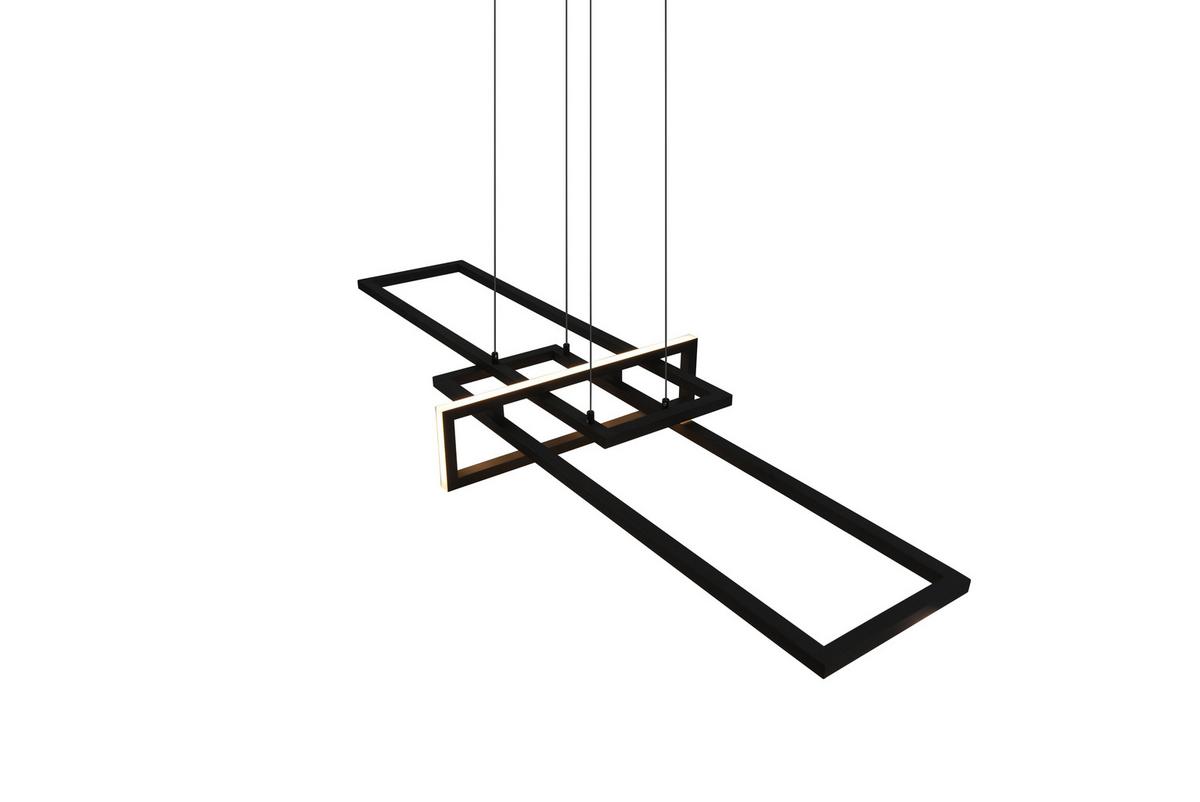 Led-hängeleuchte Salinas H: 150 Cm 1-Flammig Dimmbar - Schwarz, Design, Metall (110/40/150cm) - Trio Leuchten