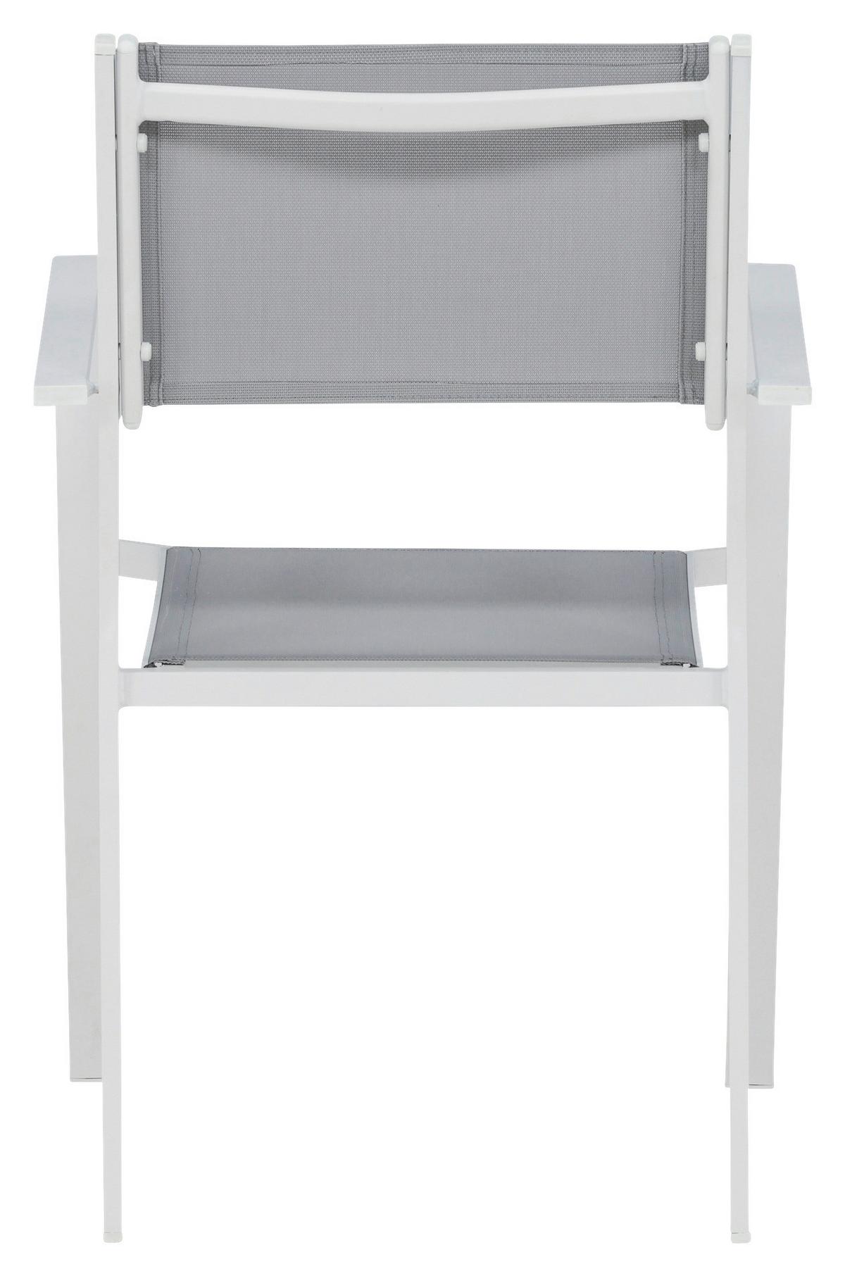 Stapelsessel Copacabana - Weiß, KONVENTIONELL, Textil/Metall (56.5/88/61cm) - Gardenson