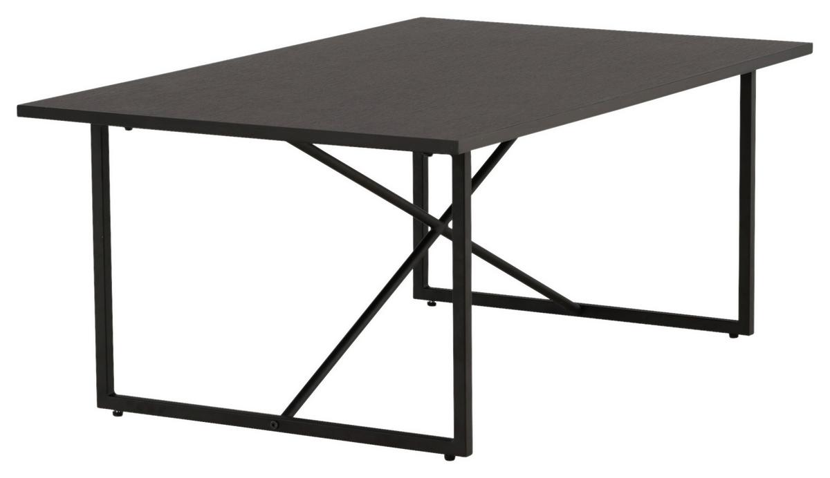 Couchtisch Pryor - Schwarz, Design, Holz/Metall (110/70/45cm) - Livetastic