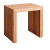 Hocker Rib - Teakfarben, KONVENTIONELL, Holz (45/43/35cm) - MID.YOU