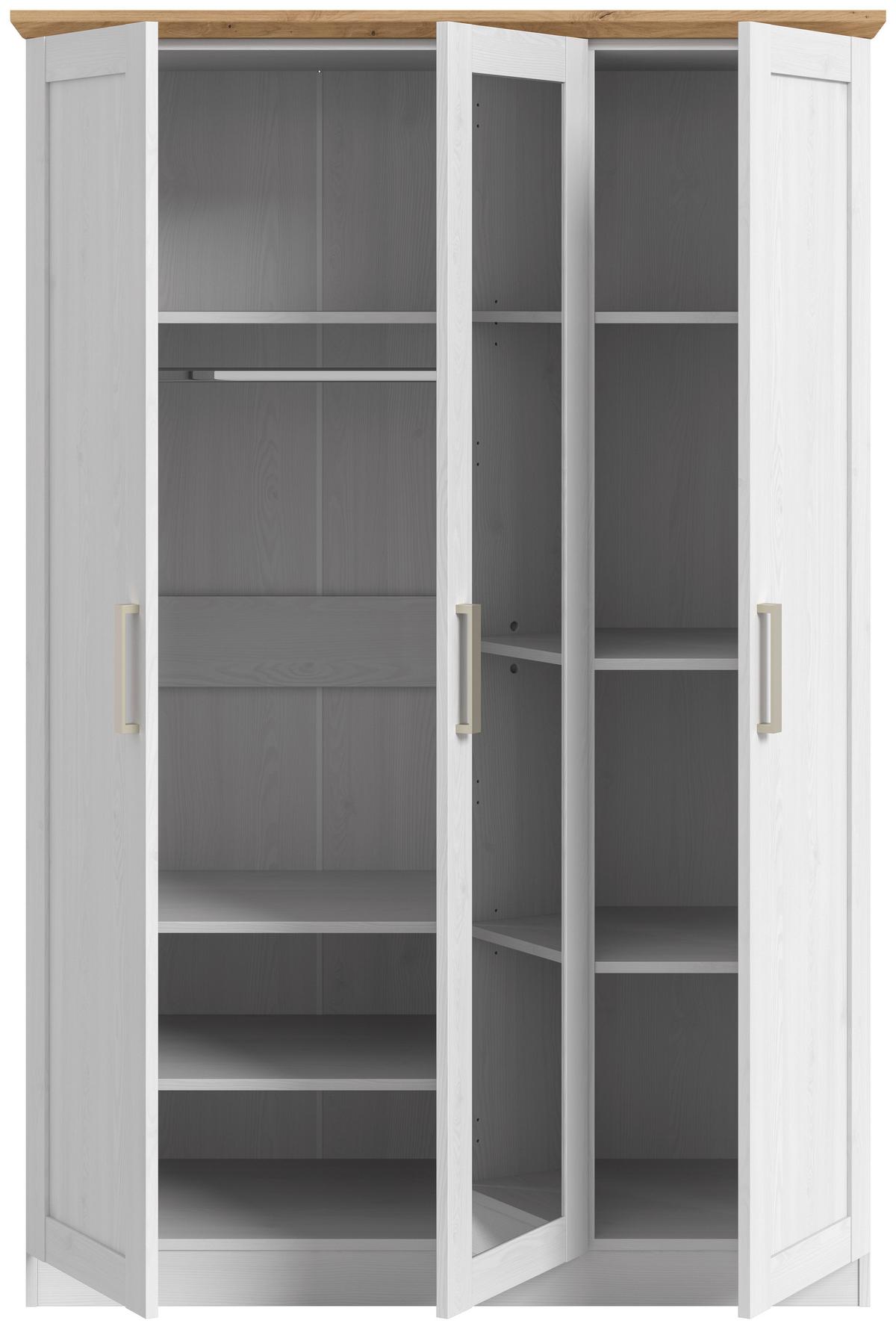 Drehtürenschrank Florenz Sibiu Lärche B: 124 Cm - MODERN, Holzwerkstoff (124/185/54cm) - MID.YOU