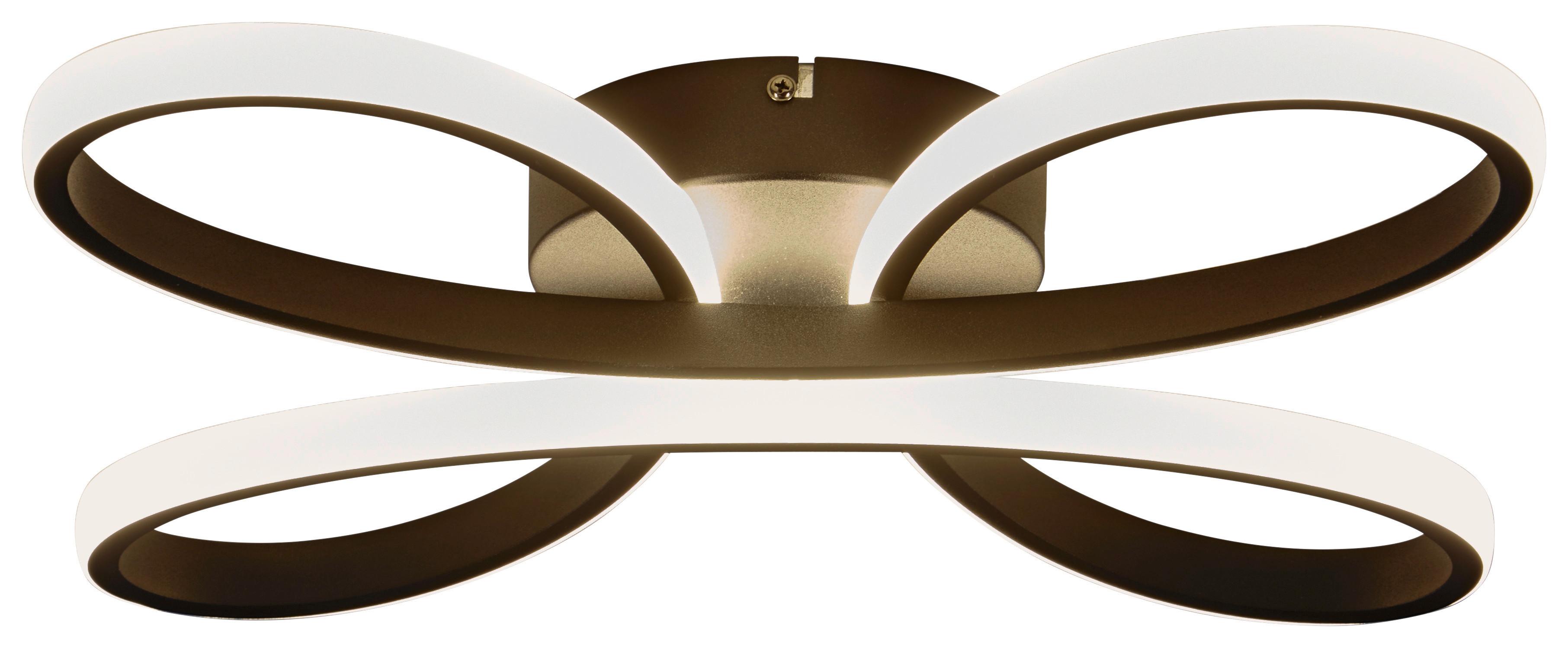 LED-Deckenleuchte Basti - Schwarz, MODERN, Kunststoff/Metall (40/7,5cm) - Luca Bessoni