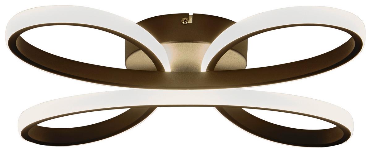 LED-Deckenleuchte Basti - Schwarz, MODERN, Kunststoff/Metall (40/7,5cm) - Luca Bessoni