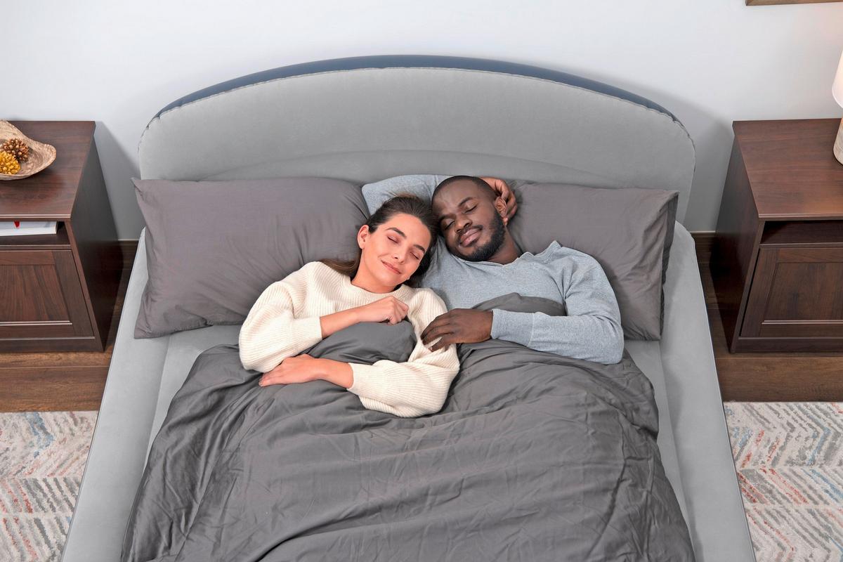 Luftbett Leon 229x152x84 cm Bis 300kg, inkl. Pumpe - Dunkelblau/Grau, KONVENTIONELL, Kunststoff/Metall (229/152/84cm) - Bestway