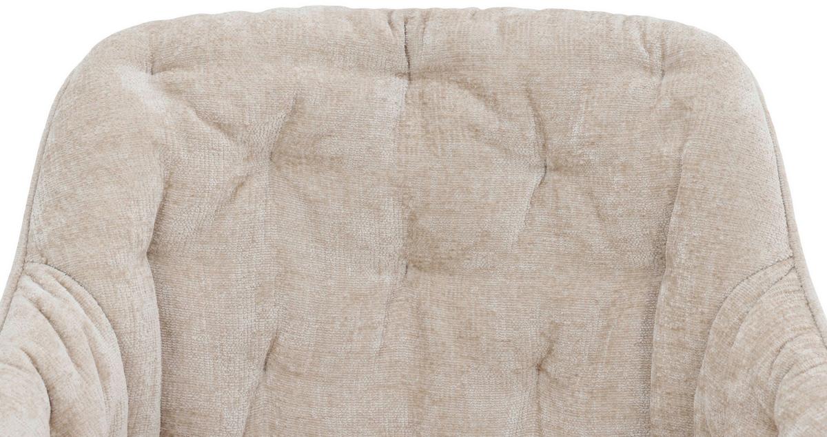 Armlehnstuhl Avegno Beige/Schwarz B: 59,5 cm - Beige/Schwarz, MODERN, Textil/Metall (59,5/84/63,5cm) - Livetastic