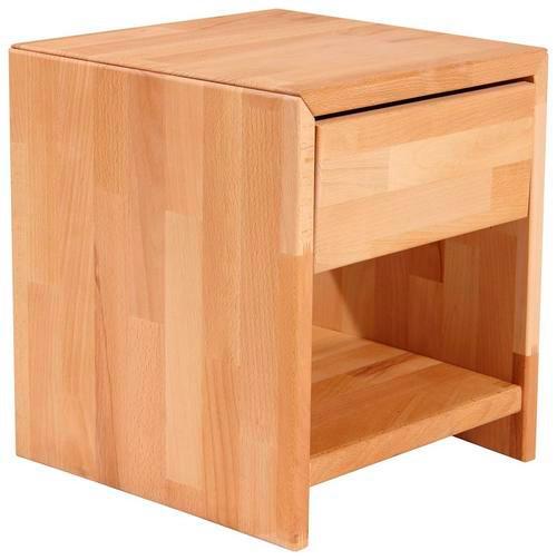 NOČNÍ STOLEK ELISABETH - jádrový buk, Konvenční, dřevo (40/40/33cm)