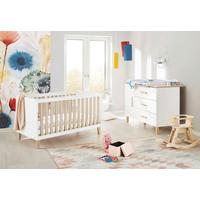 Babyzimmer 2-teilig. weiß/Natur - Eichefarben/Weiß, Basics, Holzwerkstoff - Pinolino