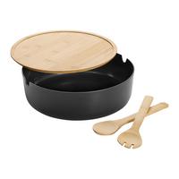 Sada na šalát MAGNUS - čierna/prírodná farba, Konventionell, plast/prírodné materiály (30,5/9,5cm) - Mömax
