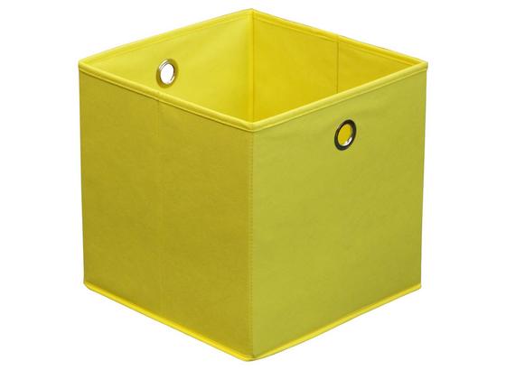 Faltbox Cubi - Gelb, MODERN, Karton/Textil (32/32/32cm) Faltbox Cubi - Gelb, MODERN, Karton/Textil (32/32/32cm)