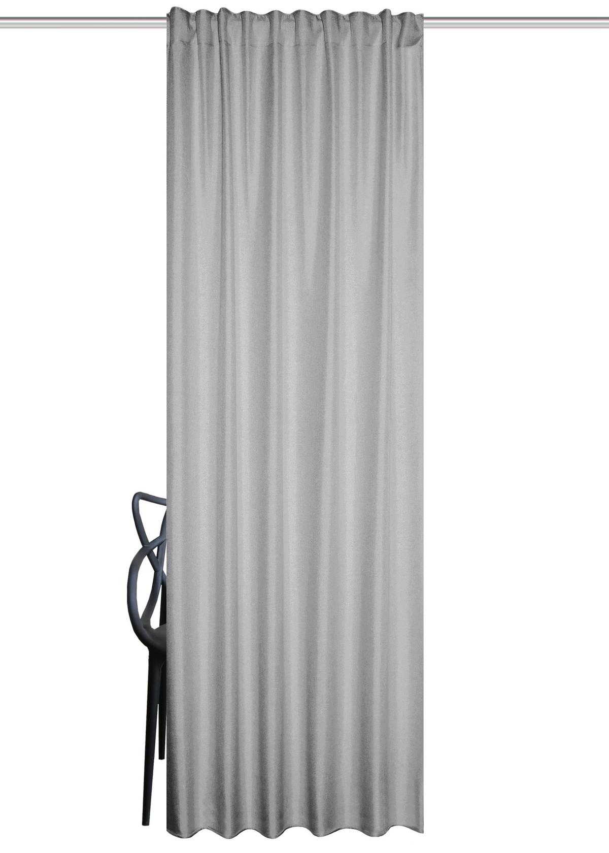 Wärmeschutzvorhang Eskamio - Silberfarben, Basics, Textil (135/175cm)